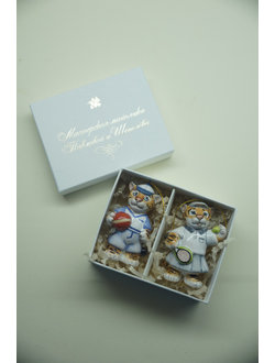 Комплект ёлочных игрушек "Спортивные тигрята"