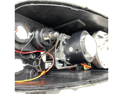 Светодиодные билед линзы для МАЗ (фара с ДХО) Aozoom Truck Trailer 24 вольта