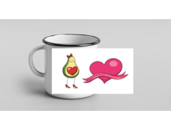Кружка металлическая эмалированная #10 на День влюблённых, 14 февраля