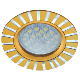 Светильник встраиваемый Ecola DL3183 MR16 GU5.3 литой матовое Золото/Алюм FG1609EFF