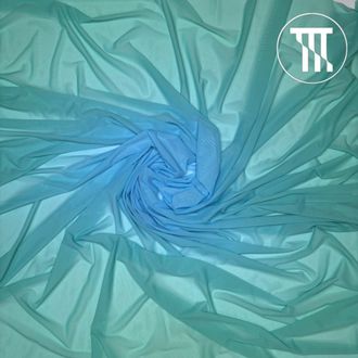 Сетка-стрейч градиент, цв. Темно-голубой + Светлая мята (R=75см)