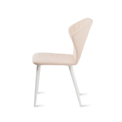 ЙОРК Стул сиденье бежевый, каркас белый