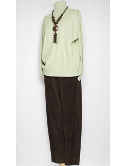 Брюки Бохо вельветовые "ПРЯМЫЕ 2 шва стрейч" шоколад, черный р.48-54