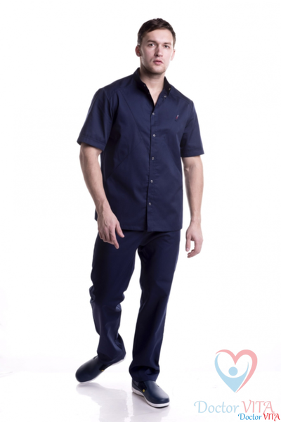 Блуза  «Алекс», тёмно-синяя