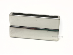 УЦЕНЕННЫЙ ТОВАР! МАГНИТНАЯ ЗАСТЁЖКА ПЛОСКАЯ - 002  - 35*4мм - НИКЕЛЬ / СЕРЕБРО