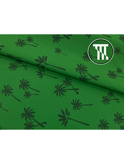 Дюспо принт Пальмы, цв. Зеленый