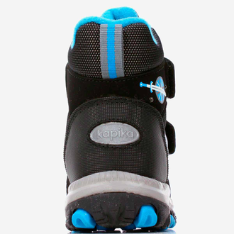Ботинки "Капика" зимняя мембрана + светодиоды!; черный/голубой, арт:41238-1, размеры