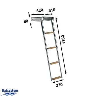 Трап телескопический Batsystem BKT74T 1160 x 310 мм 4 ступеньки, 9519037469