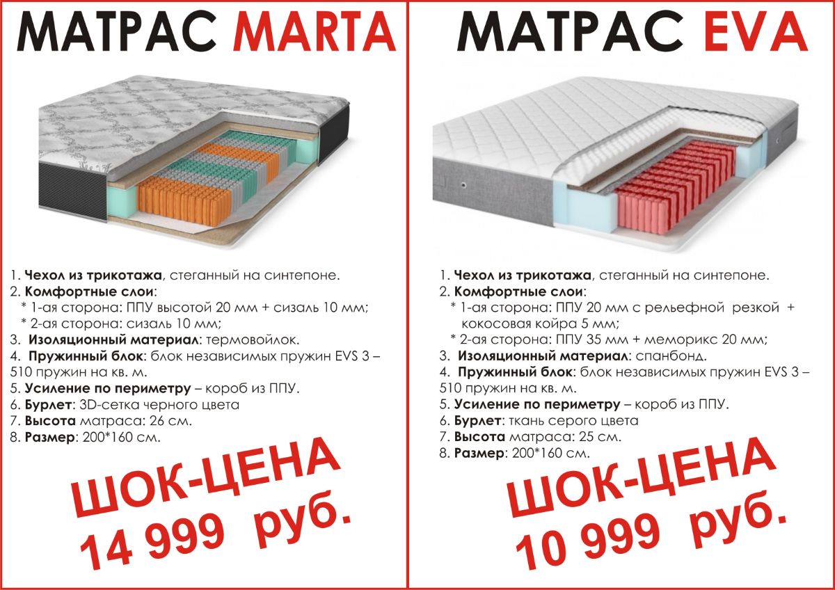 Купить матрас распродажа акция