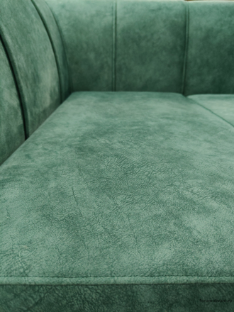 Кухонный Угловой диван "Форум-8" Зеленый правый