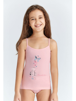 Mайка для девочек - Baykar - 4156 - розовый