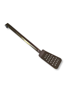 Лопатка 44 см изогнутая, рабочая часть 14*7,5 см, нержавеющая сталь, перфорированная, широкая