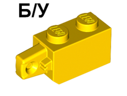 ! Б/У - Hinge Brick 1 x 2 Locking with 1 Finger Vertical End, Yellow (30364 / 3036424 / 4220284) - Б/У