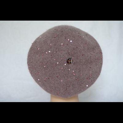 Сиреневый женский берет вязаный Vizio Италия 6943