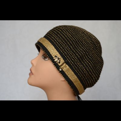 Тюбетейка женская вязаная Италия Vizio 6318 черная фото