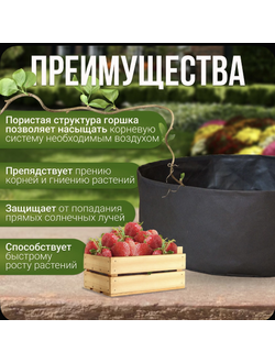 Кашпо 4 литра подвесное. Умный тканевый горшок Гроубэг