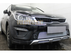 Защита радиатора KIA Rio X-Line 2017- (3 части) chrome низ