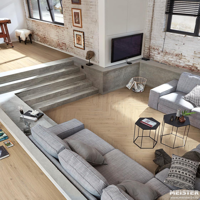 Ламинат Meister LS350 Дуб Сэнд Клиф 7122 32 класс толщина 10 мм с фаской 1.552 м2