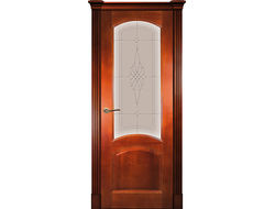 Дверь со стеклом АП6 Леон К анегри темный