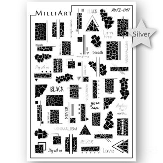 Слайдер-дизайн MilliArt Nails Металл MTL-091