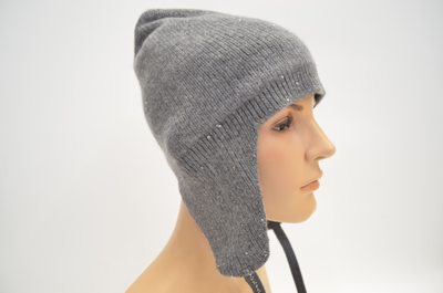 Зимняя шапка ушанка кашемир