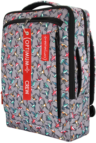 Рюкзак сумка для ноутбука 15.6 - 17.3 дюймов Optimum, колибри