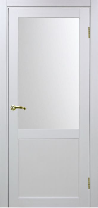 Межкомнатная дверь "Турин-502.21" белый монохром (стекло)