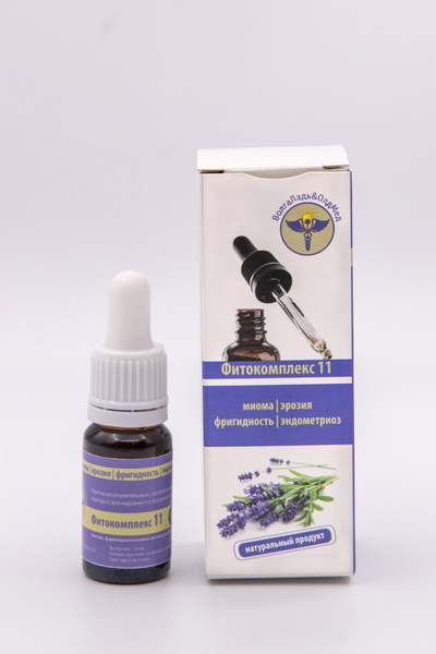 Фитокомплекс ВолгаЛадь №11 профилактика миомы, эрозии, фригидности, эндометриоза, 10 мл