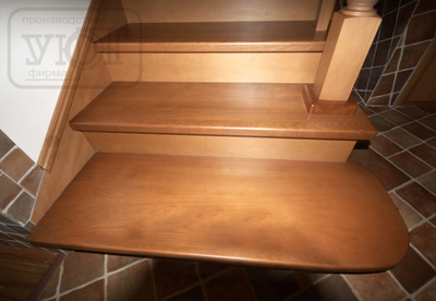 л-50. ограждение, ступени, поручень - массив бука