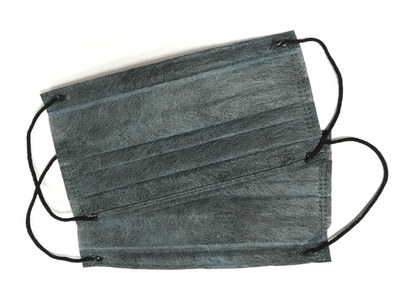 Маска одноразовая трехслойная, с угольным фильтром, 1 шт.