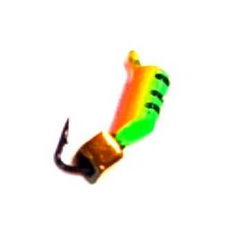 Мормышка вольфрамовая Столбик цвет кубик латунь вес.0.30gr.10mm. d-2.0mm,