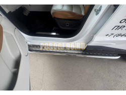 Пороги с накладным листом Папа Тюнинг d53 для JETOUR X70 Plus 2023-