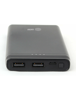 Внешний аккумулятор Cactus CS-PBFSFT-10000, 10000 мАч POWER BANK черный
