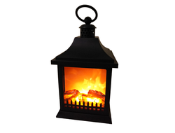 Фонарь со светодиодной подсветкой Камин 30*15*15см