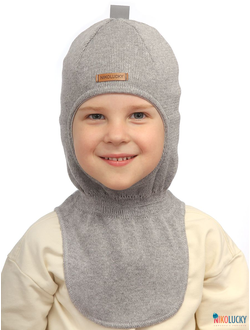 Шапка-шлем 23301-01 х/б подклад, серый р.52-54