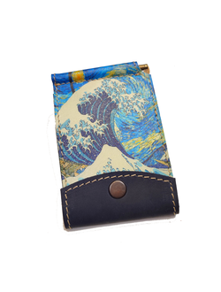Портмоне-зажим с принтом "Волна"