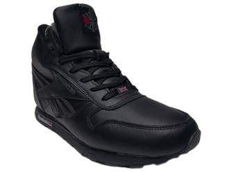 Кроссовки Reebok Classic Mid черные зимние с мехом