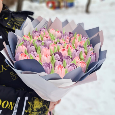 Букет тюльпанов из зефира (модификация 1)