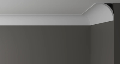 Потолочный плинтус DECOR-DIZAYN DD46, из дюрополимера, под покраску, ударопрочный