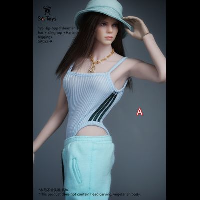 Женский спортивный костюм, набор из 3 предметов (бирюзовый) - 1/6 - Hip-hop suit (SA022A) - SA Toys