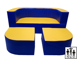 Детская игровая мебель "Солнце" синий / желтый