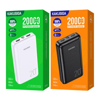 6921042125305  Портативный аккумулятор KAKUSIGA KSC-881 20000mAh (white)