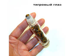 Роликовые флаконы с натуральным тигровым глазом для эфирных масел и духов купить на lavmineral