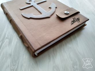 ежедневник ручной работы, подарок руководителю, ежедневник на заказ, подарок моряку, мужской блокнот