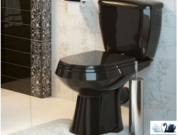 Унитаз с бачком Оскольская керамика Элисса Антивсплеск, черный, Стандарт купить в магазине Маруся
