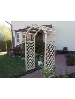 "Арка Элегия 1500 мм деревянная пергола с решёткой"