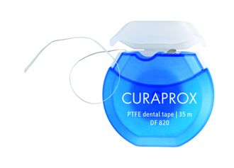 Нить межзубная тефлоновая с хлоргексидином, DF 820, Curaprox, 35 м.