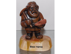 Рудокоп с самоцветом, подставка селенит. ОПТ