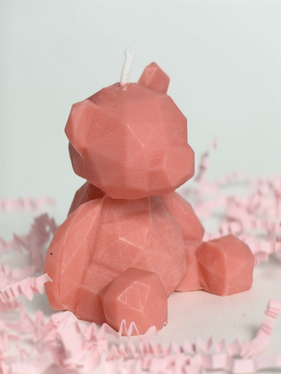 Свеча "Мишка геометрия" пастель