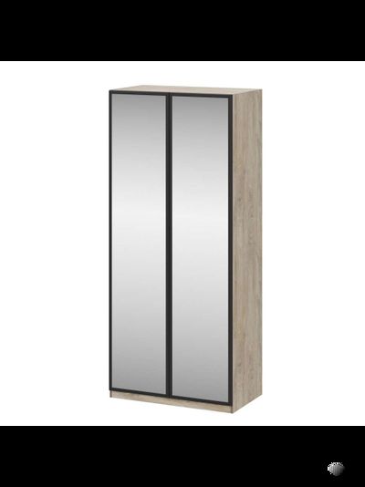 Этна шкаф Ш 57*100 Дуб эндгрей/Софт грей с зеркалами